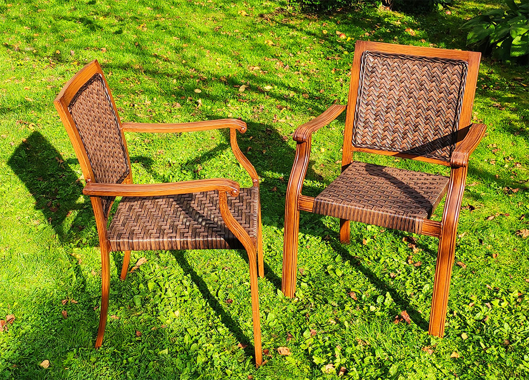 Плетеное кресло для сада, мебель для улиц и летних кафе HoReCa, садовое кресло для дачи, мебель искусственный ротанг, стул с ротангом для улиц