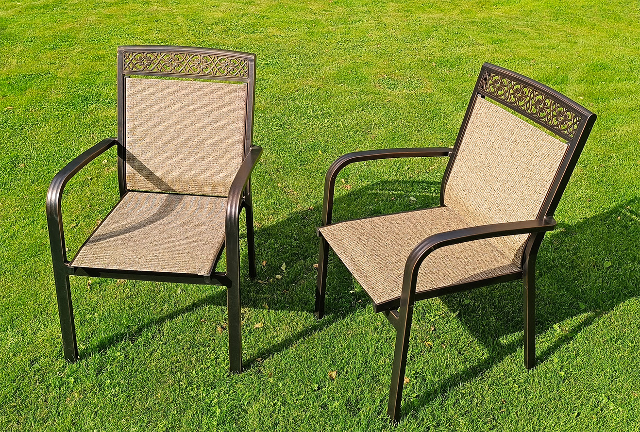 Уличные садовые кресла на алюминиевом каркасе, шезлонг с плетением текстилен, мебель для дачи от производителя, шезлонг к бассейну, плетёные кресла в пансионат и гостиницу