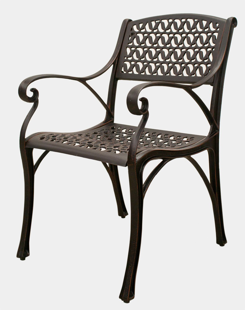 Кресло из алюминиевого литья, металлическое кресло для сада, чугунная литая мебель, кресло патио, стул патио, мебель для дачи, стулья из металла для улицы